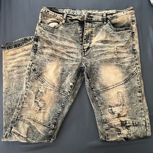 Reason size 36 skinny fit fade washed pants NEW